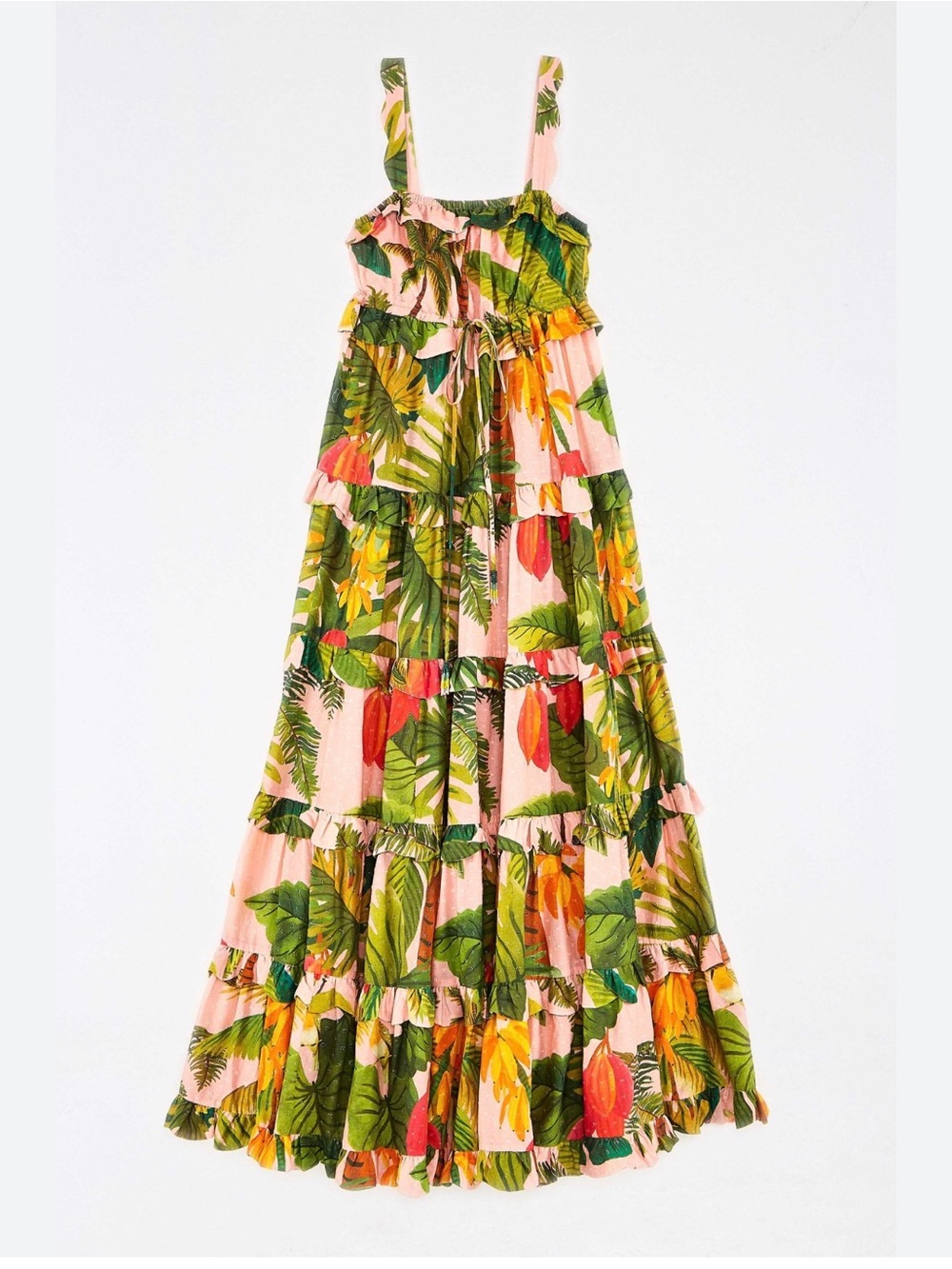 FARM Rio Pink Cocoa Forest Tiered Maxi Dress - Picture 3 of 8